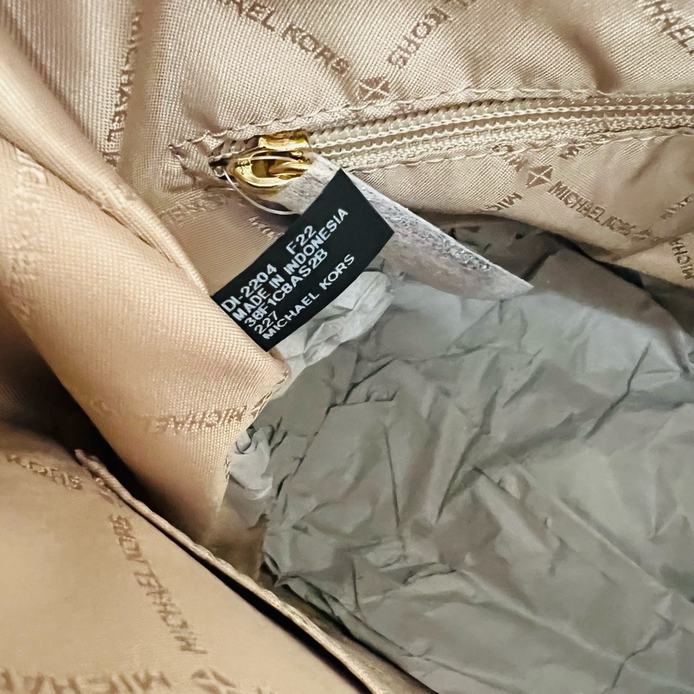Michael Kors Signature Logo Austen Medium Satchel Bag Purse - Picture 8 of 11